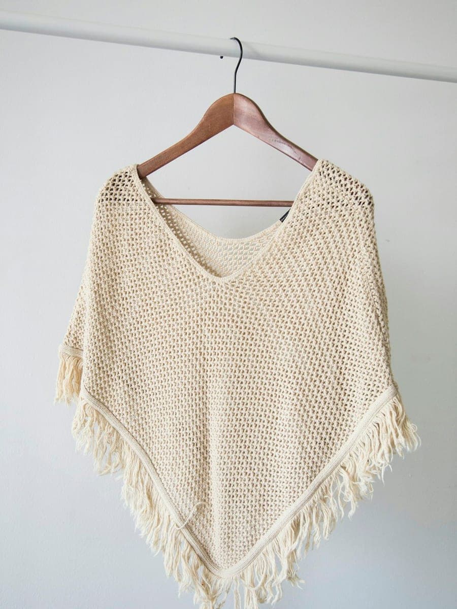 Atelier Nord Slow Sunday Open-Knit Poncho